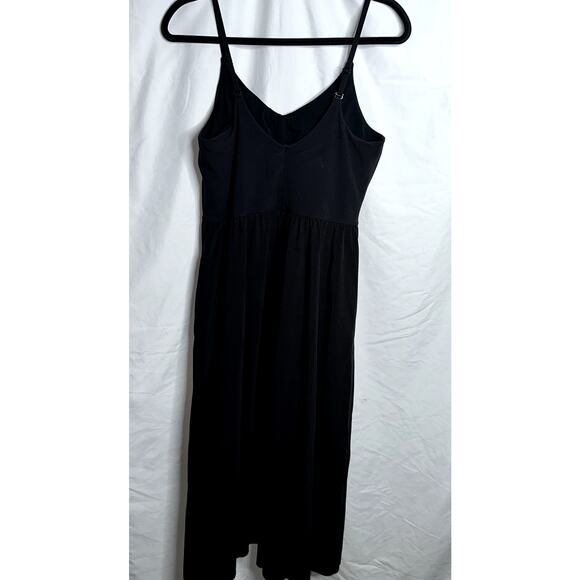 Athleta Elation Womens Size Small Black V-Neck Hybrid Spaghetti Strap Dress - Picture 4 of 8